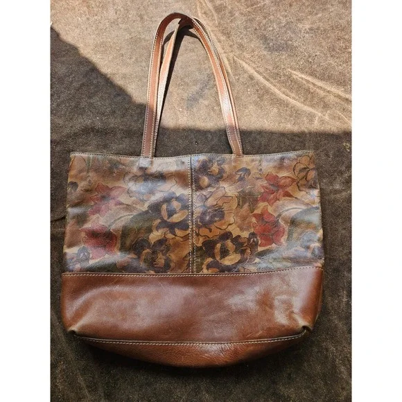 Patricia Nash Floral Navelli Tote w/Double Handles and Shoulder Strap